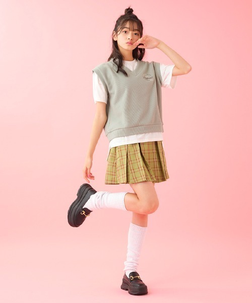 by LOVEiT（バイラビット）の「リボンポイントスカート（スカート・キッズ・グリーン/ブルー/ピンク・130cm/150cm/160cm/140cm/120cm）」の18枚目の写真