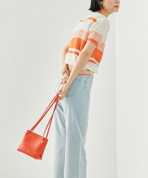 FREAK'S STORE（フリークスストア）の「レトロボーダーリネンショートスリーブプルオーバー（ニット/セーター・レディース・ブラック/レッド/オレンジ/グリーン・ﾌﾘ-）」の8枚目の写真