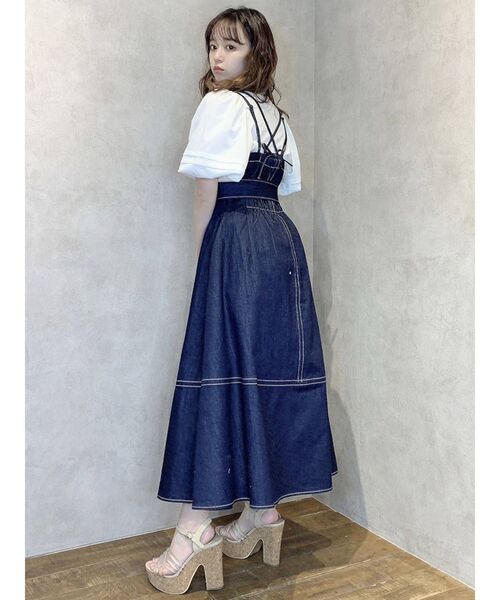 dazzlin♡ワンピース dazzlin ステッチアートシャツワンピース（ミックス