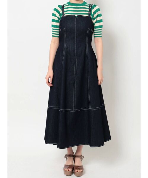 dazzlin ワンピース 美品 セール】ダブルステッチキャミワンピース（ワンピース