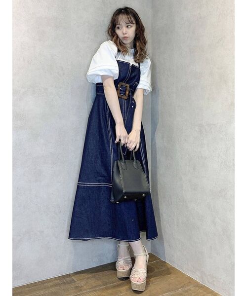 ランバンオンブルー ティアードキャミワンピース タフタ素材 薄手 ゆったり 黒 ランバンオンブルー ティアードキャミワンピース タフタ素材