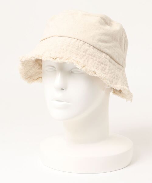 KOBE LETTUCE（コウベレタス）の「キャンバスフリンジバケットハット（ハット・レディース・グリーン系/ブラック/ベージュ系・FREE）」の7枚目の写真