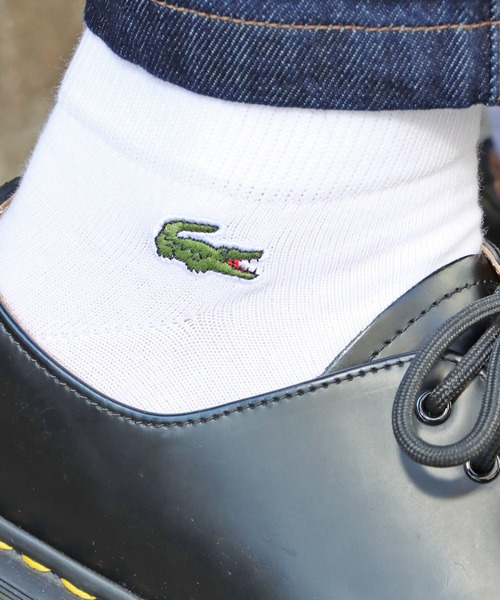 LACOSTE（ラコステ）の「LACOSTE/ラコステ ワンポイントロゴ 靴下 3足組 くるぶし丈（ソックス/靴下・メンズ・ホワイト/ブラック・ONE SIZE）」の17枚目の写真