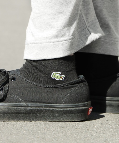LACOSTE（ラコステ）の「LACOSTE/ラコステ ワンポイントロゴ 靴下 3足組 くるぶし丈（ソックス/靴下・メンズ・ホワイト/ブラック・ONE SIZE）」の16枚目の写真