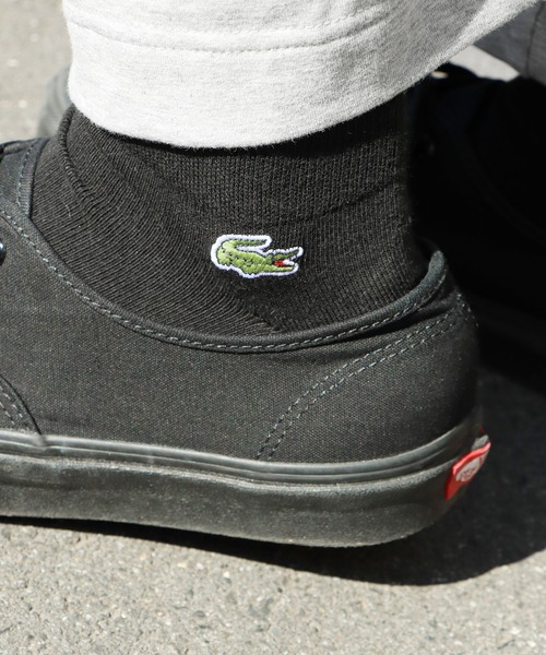 LACOSTE（ラコステ）の「LACOSTE/ラコステ ワンポイントロゴ 靴下 3足組 くるぶし丈（ソックス/靴下・メンズ・ホワイト/ブラック・ONE SIZE）」の6枚目の写真