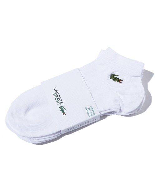 LACOSTE（ラコステ）の「LACOSTE/ラコステ ワンポイントロゴ 靴下 3足組 くるぶし丈（ソックス/靴下・メンズ・ホワイト/ブラック・ONE SIZE）」の18枚目の写真