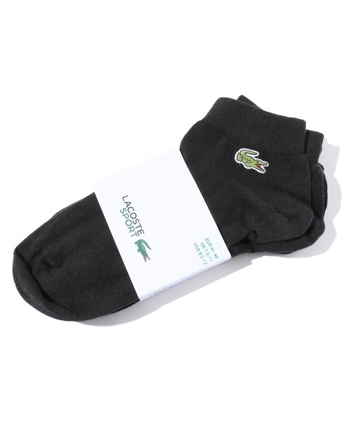 LACOSTE（ラコステ）の「LACOSTE/ラコステ ワンポイントロゴ 靴下 3足組 くるぶし丈（ソックス/靴下・メンズ・ホワイト/ブラック・ONE SIZE）」の8枚目の写真