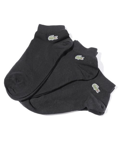 LACOSTE（ラコステ）の「LACOSTE/ラコステ ワンポイントロゴ 靴下 3足組 くるぶし丈（ソックス/靴下・メンズ・ホワイト/ブラック・ONE SIZE）」の22枚目の写真