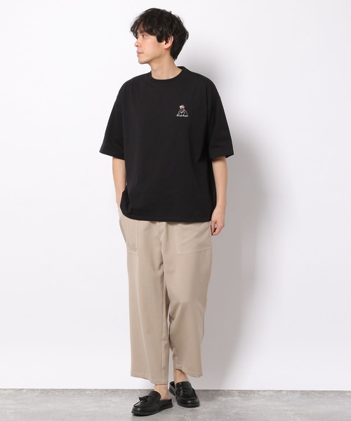 LAKOLE（ラコレ）の「サガラ刺繍ワンポイントTシャツ / 267592（Tシャツ/カットソー・メンズ・ホワイト/ブラック/ライトグリーン/ダークブルー/グリーン/イエロー・MEDIUM/LARGE/X-LARGE）」の8枚目の写真