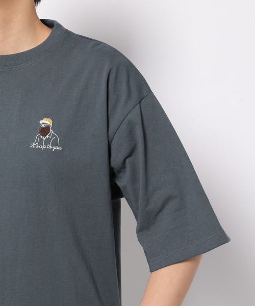 LAKOLE（ラコレ）の「サガラ刺繍ワンポイントTシャツ / 267592（Tシャツ/カットソー・メンズ・ホワイト/ブラック/ライトグリーン/ダークブルー/グリーン/イエロー・MEDIUM/LARGE/X-LARGE）」の16枚目の写真