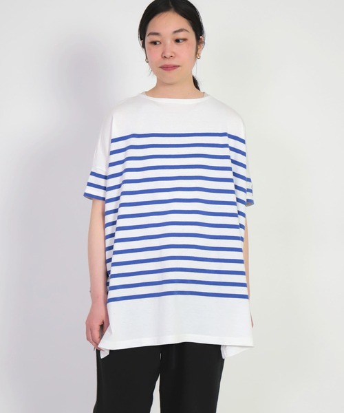 FABRIQUE en Planete terre（ファブリケアンプラネテール）の「[ FABRIQUE en Planete terre ]　Oversize S/S（シャツ/ブラウス・レディース・グレー系その他/パープル系その他・38）」の4枚目の写真