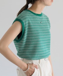 フレンチスリーブワッフルトップス