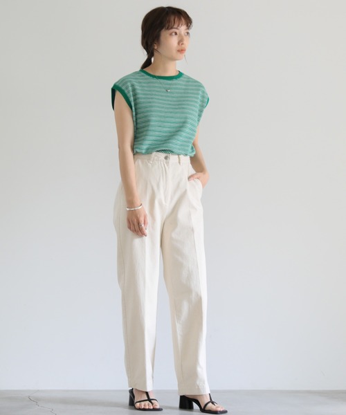 select MOCA（セレクトモカ）の「フレンチスリーブワッフルトップス（その他トップス・レディース・ブラウン/オフホワイト/グリーン・FREE）」の22枚目の写真