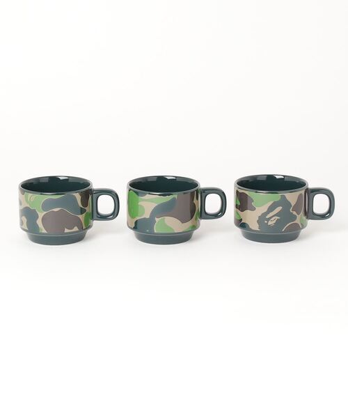 ア ベイシング エイプ A BATHING APE マグカップ 2個セット ABC CAMO STACKING MUGS M（グラス/マグカップ/タンブラー）｜A