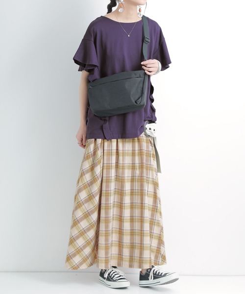 osharewalker(オシャレウォーカー)の「【廃盤】『チェック柄フレアスカート』(スカート・レディース・ベージュ/ミント・FREE)」の16枚目の写真