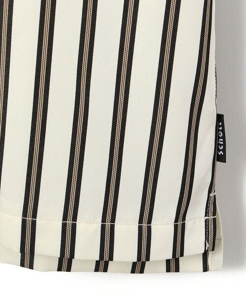 schott（ショット）の「Schott/ショット/STRIPE BASEBALL SHIRT/ストライプ ベースボールシャツ（シャツ/ブラウス・メンズ・ホワイト/ブラック・LARGE/XX-LARGE/MEDIUM/X-LARGE）」の5枚目の写真
