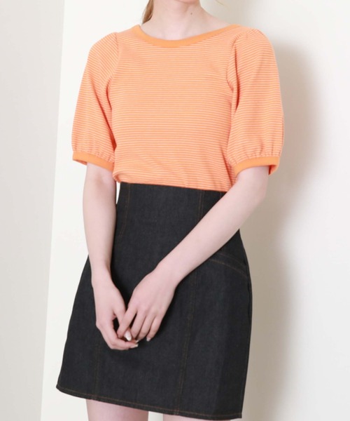 archives（アルシーヴ）の「２ＷＡＹボーダープルオーバー（Tシャツ/カットソー・レディース・ピンク/オレンジ/グリーン・MEDIUM）」の13枚目の写真