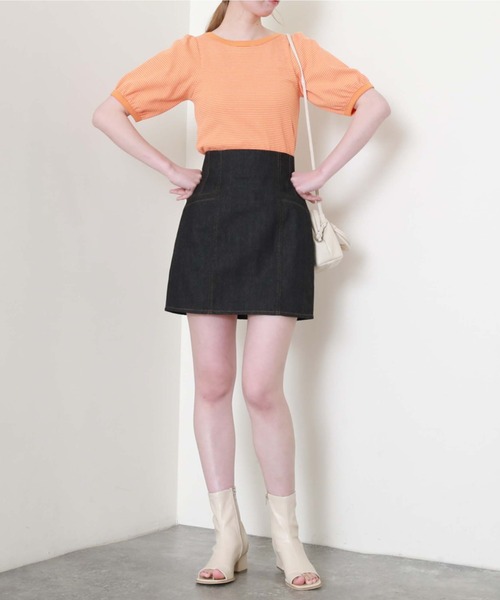 archives（アルシーヴ）の「２ＷＡＹボーダープルオーバー（Tシャツ/カットソー・レディース・ピンク/オレンジ/グリーン・MEDIUM）」の4枚目の写真