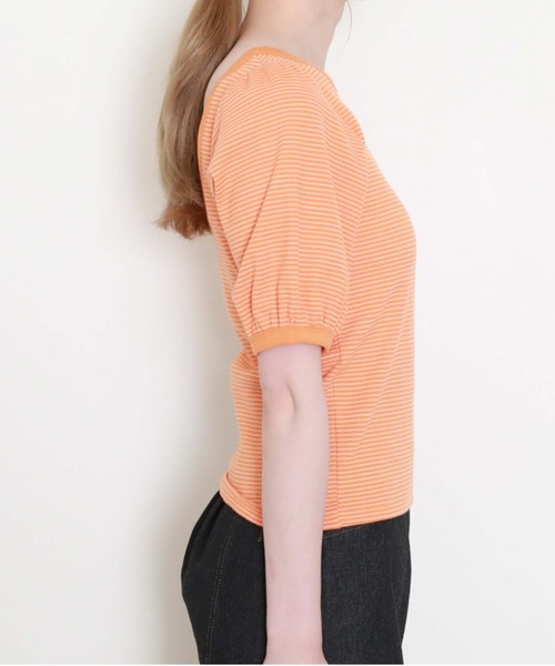 archives（アルシーヴ）の「２ＷＡＹボーダープルオーバー（Tシャツ/カットソー・レディース・ピンク/オレンジ/グリーン・MEDIUM）」の11枚目の写真