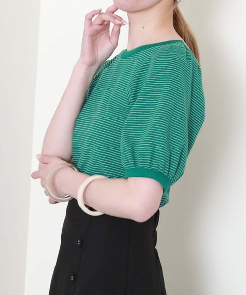 archives（アルシーヴ）の「２ＷＡＹボーダープルオーバー（Tシャツ/カットソー・レディース・ピンク/オレンジ/グリーン・MEDIUM）」の14枚目の写真