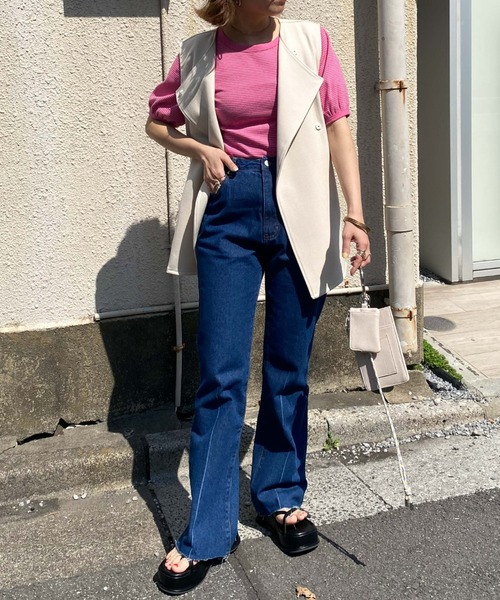 archives（アルシーヴ）の「２ＷＡＹボーダープルオーバー（Tシャツ/カットソー・レディース・ピンク/オレンジ/グリーン・MEDIUM）」の18枚目の写真