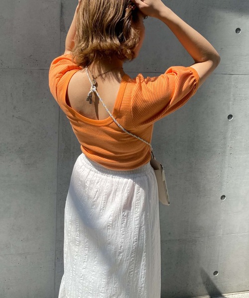 archives（アルシーヴ）の「２ＷＡＹボーダープルオーバー（Tシャツ/カットソー・レディース・ピンク/オレンジ/グリーン・MEDIUM）」の20枚目の写真