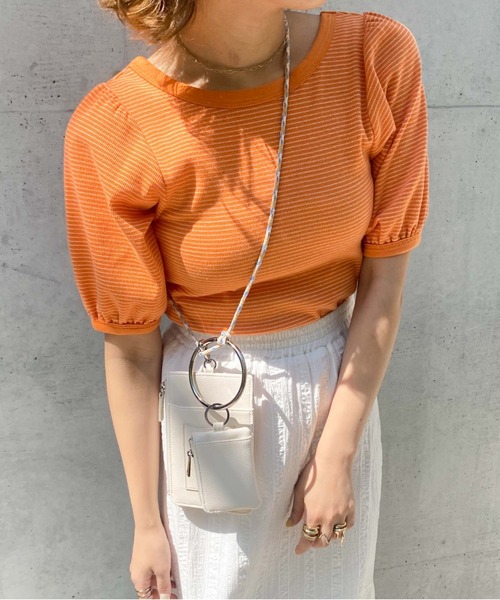 archives（アルシーヴ）の「２ＷＡＹボーダープルオーバー（Tシャツ/カットソー・レディース・ピンク/オレンジ/グリーン・MEDIUM）」の16枚目の写真