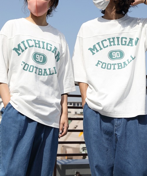 8(eight)(エイト)の「フットボールTシャツ(Tシャツ/カットソー・メンズ・アッシュグレー/ブラック/ネイビー/オフホワイト/オレンジ/グリーン・MEDIUM/LARGE)」の1枚目の写真