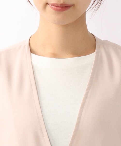 DRESKIP（ドレスキップ）の「◆【2点セット】ジレ×Tシャツ（Tシャツ/カットソー・レディース・ブラック/ベージュ/カーキ・02/03）」の8枚目の写真