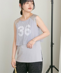 テープ刺繍ナンバーロゴタンク