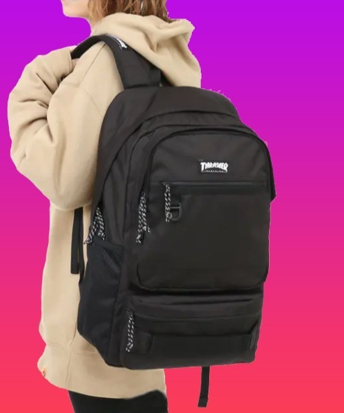 THRASHER(スラッシャー)の「THRASHER 撥水加工バックパック(バックパック/リュック・メンズ・ブラック/ブラック系その他/グレー系その他/ブラック系その他2・FREE)」の2枚目の写真