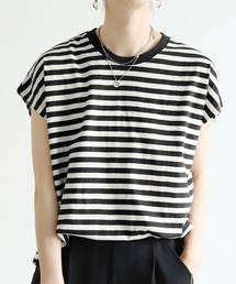 reca | フレンチスリーブボーダートップス(Tシャツ/カットソー)
