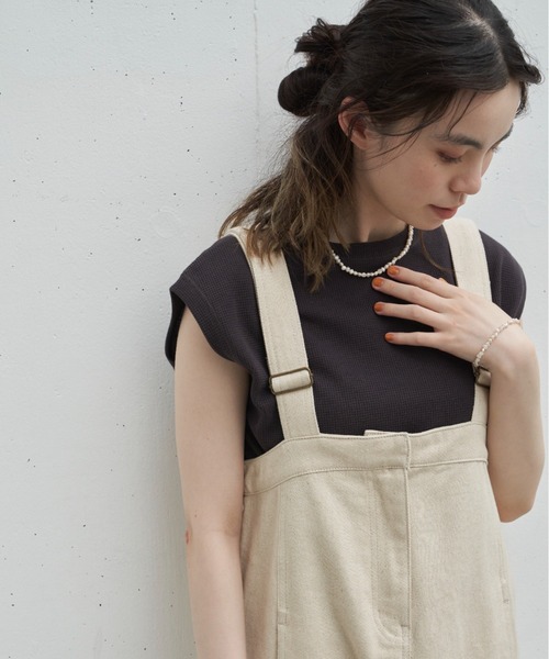 Libra Cue（リブラ キュー）の「ワッフルノースリーブプルオーバー（Tシャツ/カットソー・レディース・ホワイト/チャコールグレー/グレー・FREE）」の21枚目の写真