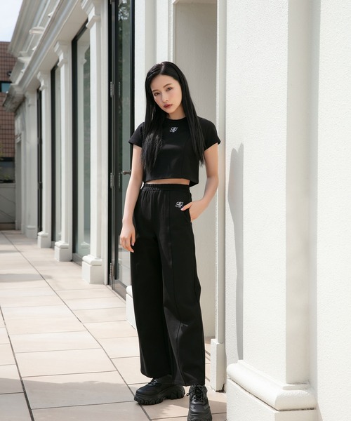 ANDGEEBEE（アンジービー）の「ポンチワイドパンツ（その他パンツ・レディース・ブラック/グレー・MEDIUM）」の2枚目の写真