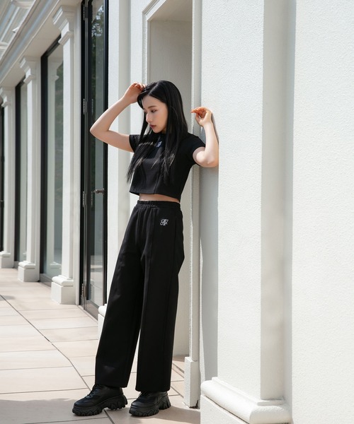 ANDGEEBEE（アンジービー）の「ポンチワイドパンツ（その他パンツ・レディース・ブラック/グレー・MEDIUM）」の7枚目の写真