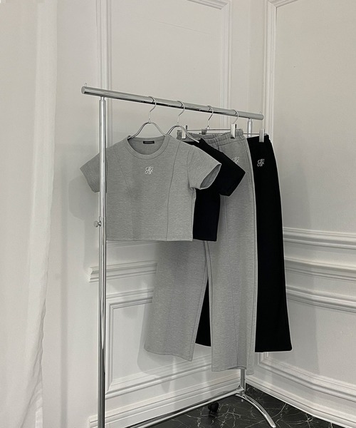 ANDGEEBEE（アンジービー）の「ポンチワイドパンツ（その他パンツ・レディース・ブラック/グレー・MEDIUM）」の15枚目の写真