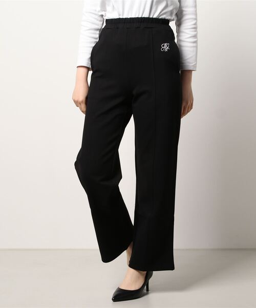 ANDGEEBEE（アンジービー）の「ポンチワイドパンツ（その他パンツ・レディース・ブラック/グレー・MEDIUM）」の3枚目の写真