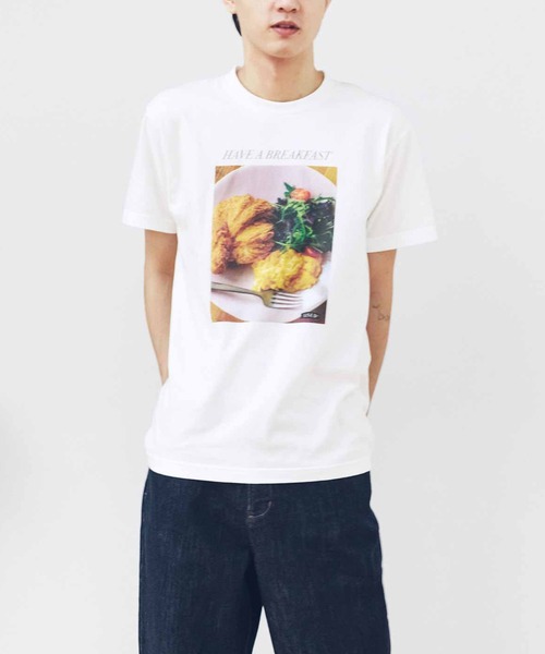 USEDo（ユーズド）の「喫茶店のフォトＴシャツ（Tシャツ/カットソー・レディース・ホワイト/ホワイト系その他/ホワイト×イエロー・3/2/1）」の6枚目の写真