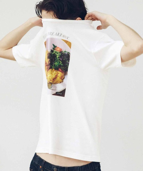 USEDo（ユーズド）の「喫茶店のフォトＴシャツ（Tシャツ/カットソー・レディース・ホワイト/ホワイト系その他/ホワイト×イエロー・3/2/1）」の7枚目の写真