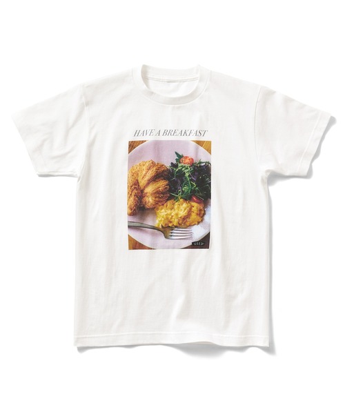USEDo（ユーズド）の「喫茶店のフォトＴシャツ（Tシャツ/カットソー・レディース・ホワイト/ホワイト系その他/ホワイト×イエロー・3/2/1）」の8枚目の写真