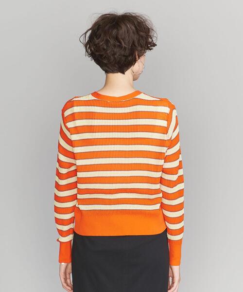 BEAUTY&YOUTH UNITED ARROWS（ビューティーアンドユースユナイテッドアローズ）の「コットンブレンド シアーリブ カーディガン -ウォッシャブル-（カーディガン/ボレロ・レディース・ブラック/オレンジ/ナチュラル・FREE）」の6枚目の写真