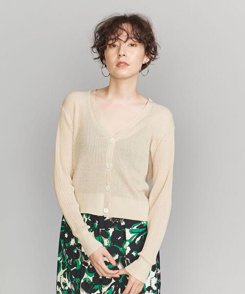 BEAUTY&YOUTH UNITED ARROWS（ビューティーアンドユースユナイテッドアローズ）の「コットンブレンド シアーリブ カーディガン -ウォッシャブル-（カーディガン/ボレロ・レディース・ブラック/オレンジ/ナチュラル・FREE）」の22枚目の写真