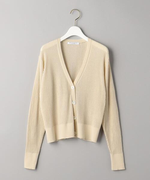 BEAUTY&YOUTH UNITED ARROWS（ビューティーアンドユースユナイテッドアローズ）の「コットンブレンド シアーリブ カーディガン -ウォッシャブル-（カーディガン/ボレロ・レディース・ブラック/オレンジ/ナチュラル・FREE）」の19枚目の写真