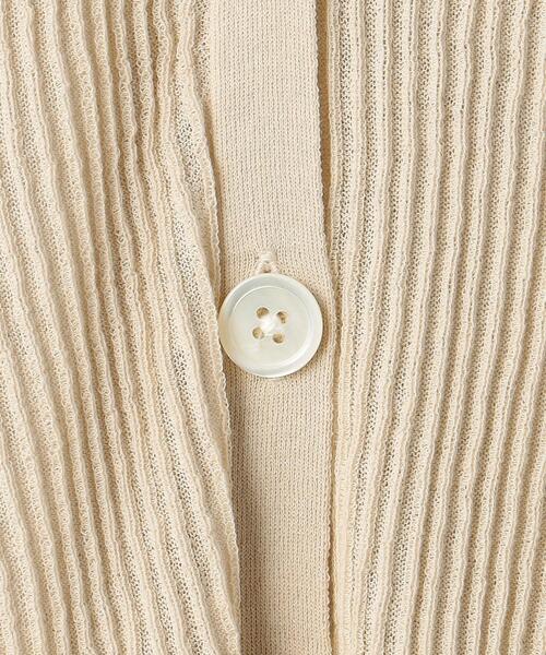 BEAUTY&YOUTH UNITED ARROWS（ビューティーアンドユースユナイテッドアローズ）の「コットンブレンド シアーリブ カーディガン -ウォッシャブル-（カーディガン/ボレロ・レディース・ブラック/オレンジ/ナチュラル・FREE）」の20枚目の写真