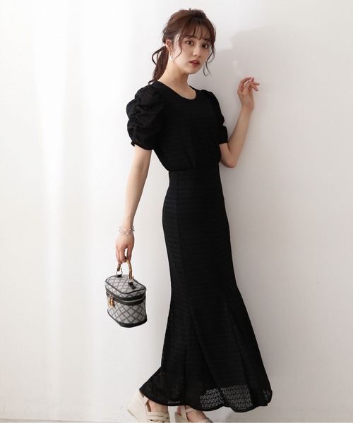 PROPORTION BODY DRESSING(プロポーションボディドレッシング)の「ジャージーレースマーメイドSK / 1212220505(スカート・レディース・ブルー/ブラック/ボルドー・SMALL/MEDIUM)」の2枚目の写真