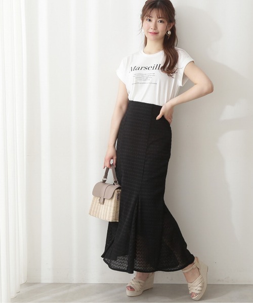 PROPORTION BODY DRESSING(プロポーションボディドレッシング)の「ジャージーレースマーメイドSK / 1212220505(スカート・レディース・ブルー/ブラック/ボルドー・SMALL/MEDIUM)」の7枚目の写真