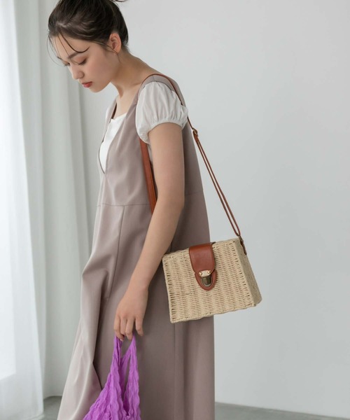 Edit Sheen（エディットシーン）の「フラップボックスかごバッグ（かごバッグ・レディース・ベージュ/アイボリー・FREE）」の9枚目の写真