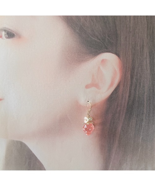 tone（トーン）の「【Arivenalice】sweet strawberry & lemon ピアス(MA)（ピアス（両耳用）・レディース・ピンク/イエロー・FREE）」の5枚目の写真