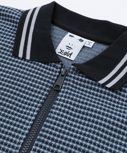 X-girl（エックスガール）の「OVERSIZED JACKET/ビッグシルエット ロゴ刺繍 ジャケット（その他アウター・レディース・バーガンディー/ブラック・M/S）」の8枚目の写真