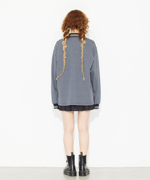 X-girl（エックスガール）の「OVERSIZED JACKET/ビッグシルエット ロゴ刺繍 ジャケット（その他アウター・レディース・バーガンディー/ブラック・M/S）」の17枚目の写真